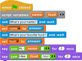 conversation with ASK AND WAIT